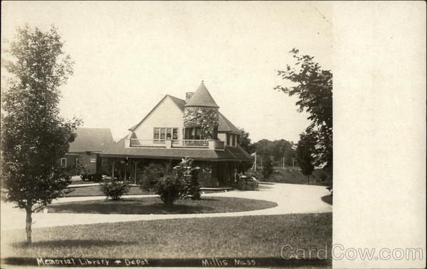 Memorial Library - Depot Millis Massachusetts