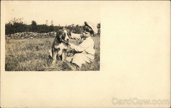 Photo of Child and Dog Franklin Connecticut