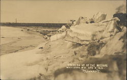 Breaking Up of the Missouri - April 2, 1913 Williston, ND Postcard Postcard 