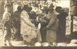 Group of Men Drinking Liquor Postcard