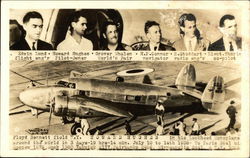 Howard Hughes and Crew - Lockheed Monoplane Postcard