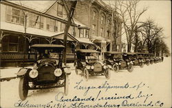 Large Shipment of Overland Automobiles Postcard