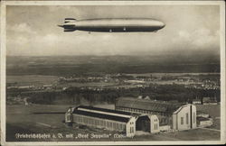 Friedrichschafen a. B. mit "Graf Zeppelin" Germany Postcard Postcard Postcard