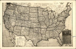Map of the United States Maps Postcard Postcard Postcard