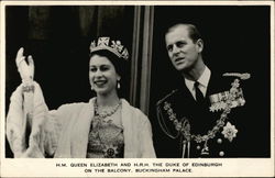 H.M. Queen Elizabeth and H.R.H. The Duke of Edinburgh Royalty Postcard Postcard Postcard