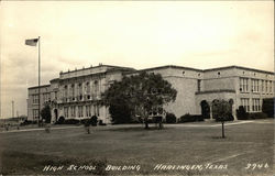 High School Building Postcard