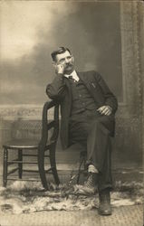 Photo of Man Sitting - Ellison R. Hudnall Postcard