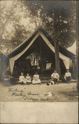 Tenting at Wesley Grove Postcard