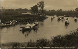 River from Pratt Bridge, Memorial Day 1908 Postcard