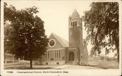 Congregational Church North Chelmsford, MA Postcard Postcard Postcard