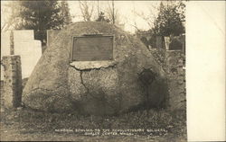Memorial Bowlder to the Revolutionary Soldiers Postcard