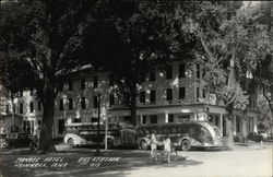 Monroe Hotel, Bus Station Postcard