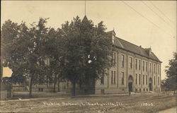 Public School Library Postcard