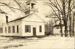 View of Rural Church during Winter, Rockefeller Mundelein, IL Postcard Postcard Postcard