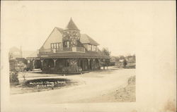 Memorial Library & Depot Millis, MA Postcard Postcard Postcard