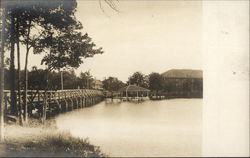 Bridge to Island, Silver Lake Postcard