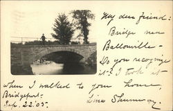 Man on a Stone Bridge Postcard