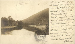Scenic River in Valley Postcard