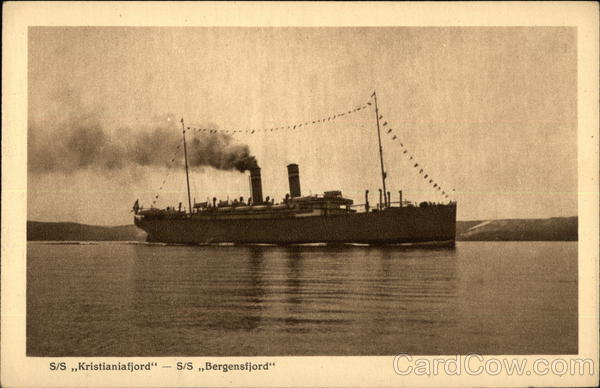 S.S. Kristianiafjord - S.S. Bergensfjord Steamers