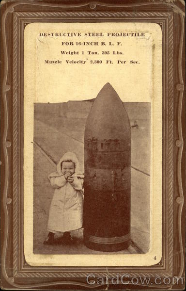 Destructive Steel Projectile For 16-inch B. L. F. Military