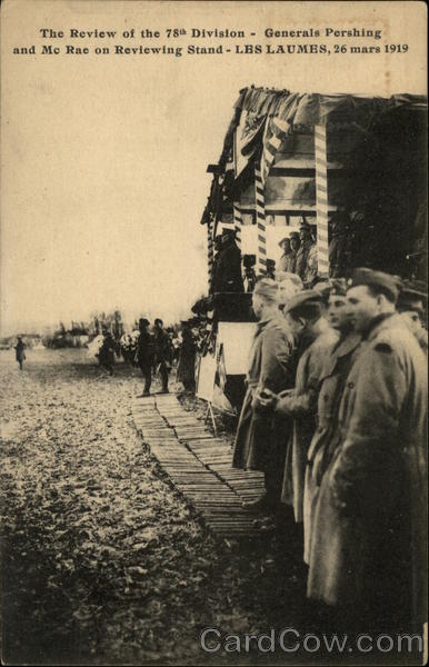 Generals Pershing and McRae on Reviewing Stand World War I