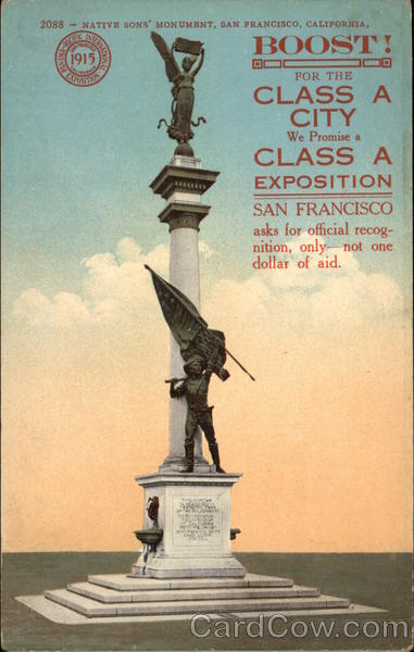 Native Sons' Monument, San Francisco, California 1915 Panama-Pacific Exposition