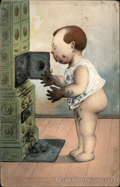 Baby Covered in Soot From Stove Comic, Funny