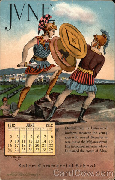 Month Of June Salem Commercial School Calendars Postcard month-of-june-salem-commercial-school-calendars-postcard