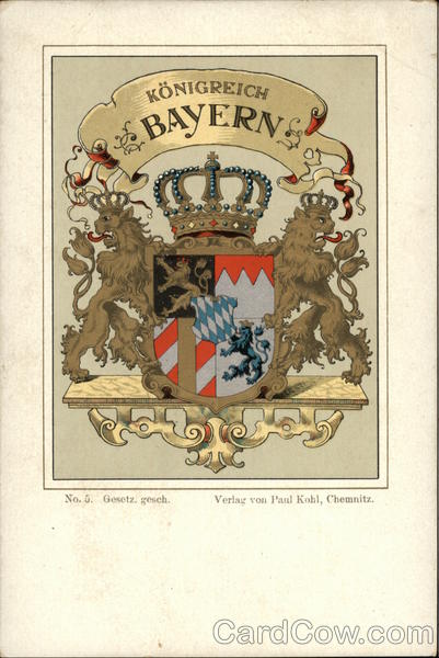 Bavarian (Bayern) Coat of Arms Germany