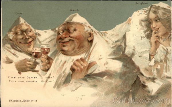 Faces in Swiss Mountains Switzerland