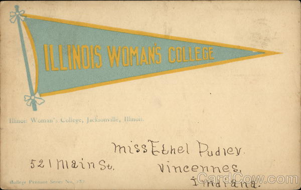 Illinois Woman's College Pennant Jacksonville School Pennants