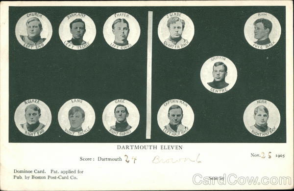 Dartmouth Eleven Football Hanover New Hampshire Universities