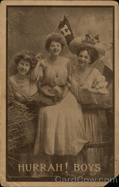 Trio of College Girls Cheering