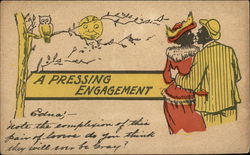 A Pressing Engagement Postcard
