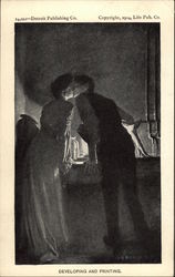Couple Kissing in Darkroom Postcard