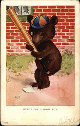 Here's For A Home Run Bears Postcard Postcard Postcard