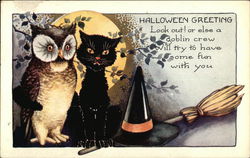 Halloween Greeting Postcard Postcard Postcard