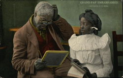 Grand-Pap Embarrassed Black Americana Postcard Postcard Postcard
