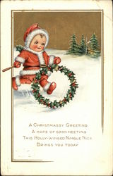 A Christmassy Greeting Postcard