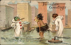 Valentine Greetings - Three Slumberland Characters Fantasy Postcard Postcard Postcard