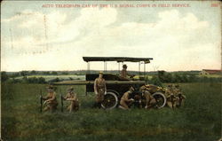 Auto Telegraph Car of the U.S. Signal Corps in Field Service Army Postcard Postcard Postcard