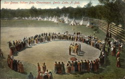 Sun Dance, Indian Day, Chautauqua, Devils Lake, N. Dak. Native Americana Postcard Postcard Postcard