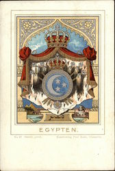 Egyptian (Egypten) Coat of Arms or Shield Postcard