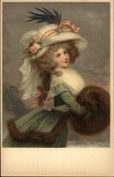 Beautiful Woman Elegantly Dressed Postcard