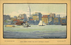 New York from 34th Street Ferry Postcard