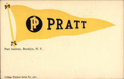 Pratt Institute Pennant Brooklyn, NY Universities Postcard Postcard Postcard