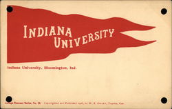 Indiana University Bloomington, IN School Pennants Postcard Postcard Postcard