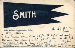 Smith College Flag Northampton, MA School Pennants Postcard Postcard Postcard