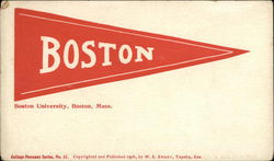 Boston University Pennant Postcard