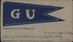 Georgetown University Pennant Postcard
